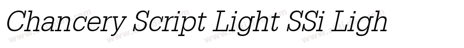 Chancery Script Light SSi Light Italic字体转换